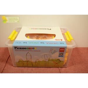 PicassoTiles PTS400- 400pc Straw Building Set